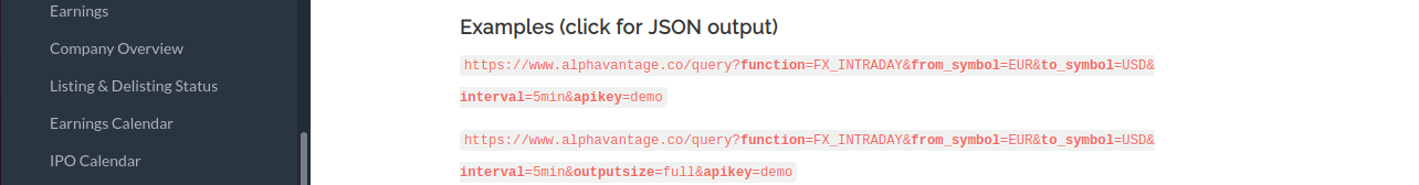 alphavantageの参考URL
