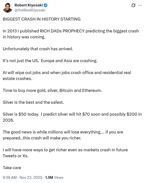 roberto kiyosaki tweet